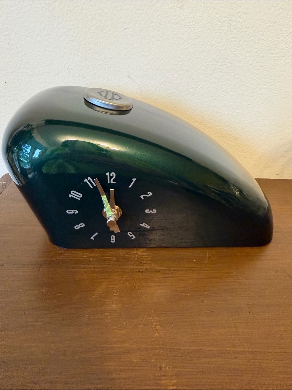 NWT Harley Davidson Green Decorative Clock Sculpture - Brand